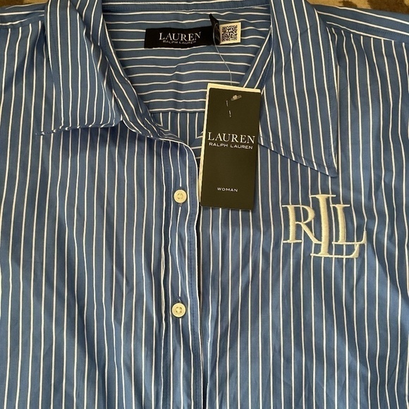 NWT POLO RALPH LAUREN Plus Size Cotton Broadcloth Shirt SIZE US 1X - Picture 4 of 5